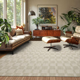 Multi Size Green White Color Hand Loomed Flatweave Wool Modern Oriental Rug